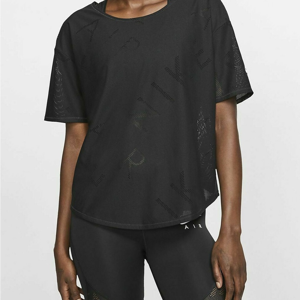 Women's Nike Air Dri-FIT Perforated Running Top Black